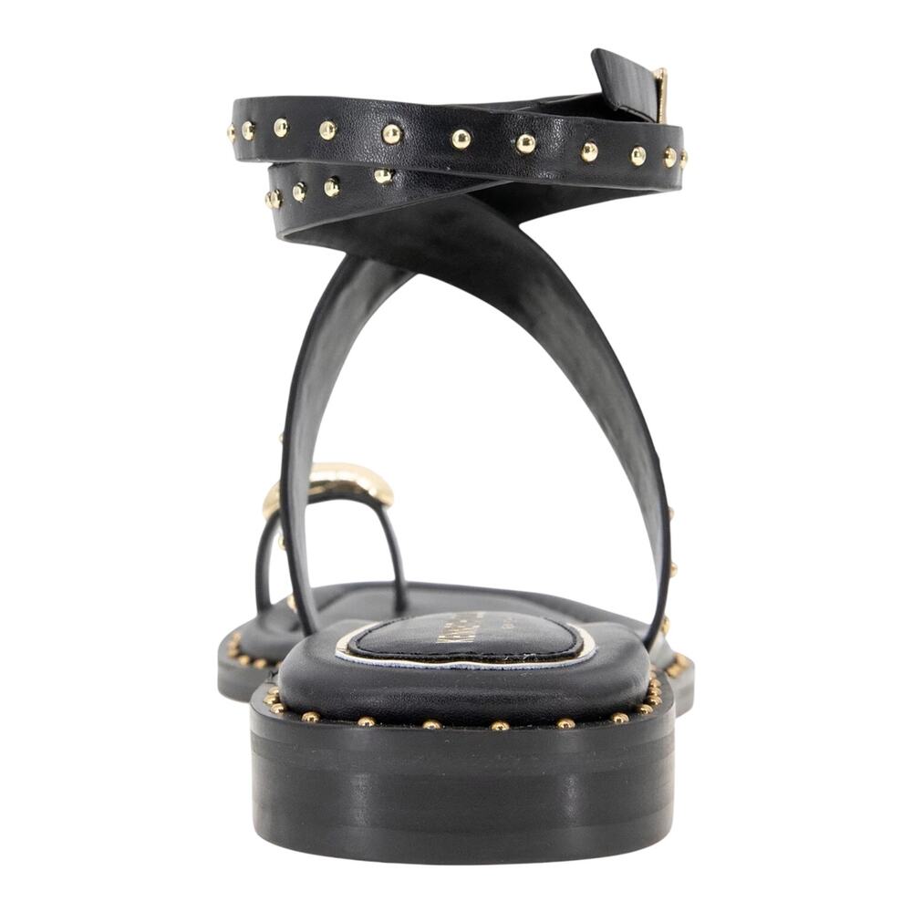 Kenneth Cole Women's Ravenn Studded Toe Ring Flat Sandals Black Size 8 - Picture 3 of 5